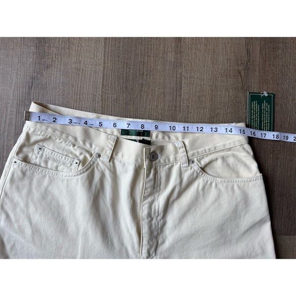 Ralph Lauren Pants Lauren Jeans Co. Women's RN 54050 Ivory Capri Size 12 - Picture 6 of 9